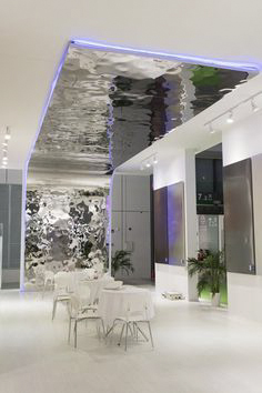 Water_ripple_sheet_celing luxury_restaurant_design 水波纹片吊顶豪华餐厅设计